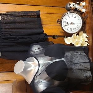 Black Sheer Bathing Suit Cover  Size Medium